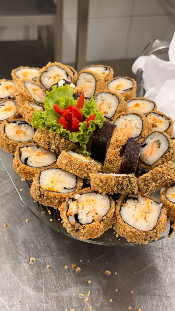 Hot roll com etiqueta do Buffet Board